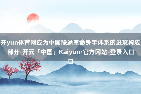 开yun体育网成为中国联通革命身手体系的进攻构成部分-开云「中国」Kaiyun·官方网站-登录入口